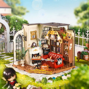 ROBOTIME DIY Miniature House Kit Mini Wooden Dollhouse Kit Tiny House Building Kits-Birthday Christmas Craft Hobbies Gift for Teens Kids (Catherines Living Room)