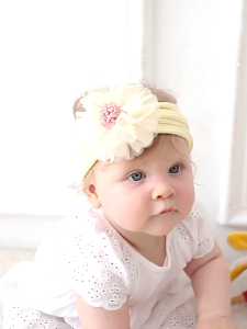 CHR DAISY Bandana Headband Bayi Perempuan Pita Bunga Flower Anak Perempuan Premium | Pita Bunga