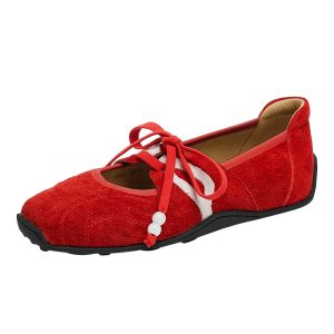 Joy & Peace | Rose and Thorn Design Leather Ballet Mary Jane Shoes