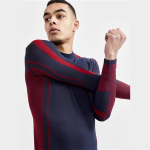 ชุดกีฬาแขนยาวผู้ชายฟิตเนสวิ่งเล่นสกีเหงื่อ Wicking รัดรูป เสื้อผ้าปั่นจักรยานส่งออกไปยังเยอรมนี