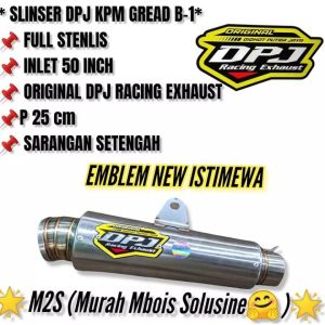 silincer dpj kompetisi saringan setengah bahan stainless tebal