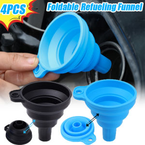 3 cái Phễu tiếp nhiên liệu cho xe máy Phễu chống văng dầu Xăng bằng silicon có thể gập lại Phụ kiện dụng cụ tiếp nhiên liệu xe hơi phổ thông