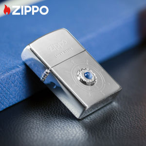 Zippo Blue Lucky Stone Emblem Design Windproof Pocket Lighter ZBT-1-26A Limited Edition