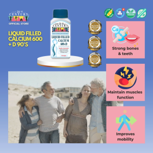 21st Century Liquid Filled Calcium 600mg+D 200iu (90s)