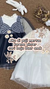 1 - 4 Tahun | Dress Hwa Syin / Dress Korea Style Casual Anak Perempuan Cewek Overall Pita