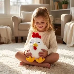 15cm Silly Chicken Plush Toys Cute Farmyard Animal White Yellow Chicken Plushies Funny Wet Chick Dolls Girl Boy Gift Home Decor