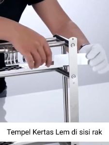 Rak Kamar Mandi Dinding Rak Bumbu Dapur Stainless Steel Rak Tempel Gantung Rak Handuk 1 2 3 Susun