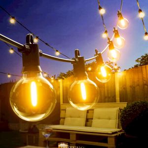 Outdoor Waterproof LED Lights Retro G40 Holiday Wedding Courtyard LED Garden Decorative String Light