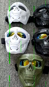 WildPioneer Skull Motorcycle Mask Motorcycle Goggles Adjustable Helmet Mask Motocross Wind-proof Face Mask