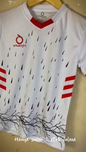 Set Jersey Futsal Anak Custom Nama & Nomor - Desain Olahraga Outdoor Warna Merah/Maroon/Hitam - Usia 5-13 Tahun