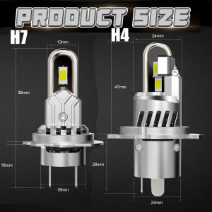 H4 H7 LED Headlight 1:1 Halogen Bulb Size LED Diode Lights Dual Copper Tube Auto Car Lamp 2900000LM Super Bright Headlamps 6000K