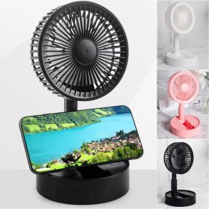 พัดลมไร้เสียงระบายความร้อนด้วยอากาศแบบพกพาขนาดเล็กใหม่พัดลมน่ารักขนาดเล็กแบบชาร์จไฟได้พัดลมสามระดับพกพาสะดวกพัดลมพับเก็บได้ตั้งโต๊ะแบบยืดหดได้พัดลมชาร์จได้ลมแรง