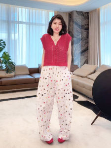 High Waist Cotton Casual Pants Breathable Slimming Hip Covering Fashionable Comfortable ME【Sweet Heart Pants】100% Cotton