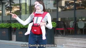 Baby Carrier Super Breathable 4-in-1 Hip Seat Carrier Pelbagai Cara Pakai Mudah Alih & Selesa Mesh Ergonomik