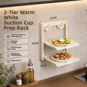 SUOBAI | Suction Drill-free Foldable Storage Shelf