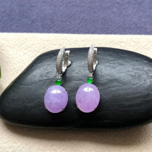 Natural Amethyst Purple Earrings Sparkling