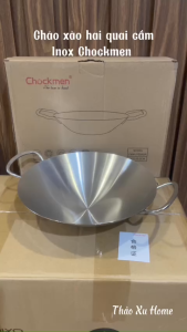 Chảo Xào Inox 18/10 Chockmen Chảo Sâu Lòng Hai Quai Cầm Không Vung CKM802/CKM803