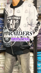 HAPPY Raiders Bomber Varsity Printing Jaket Pria Wanita Casual Vintage