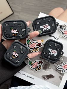 Noise Reduction Version Polar Bear Duck Feather Gray Wireless Bluetooth AirPods pro Case Protective Cover for Apple 4 Generation