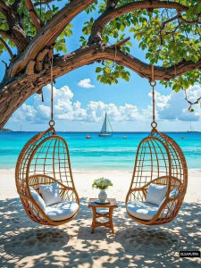 Jigsaw Puzzle 1000 Pieces Beautiful Beach With Turquoise Water And Palm Trees For Adults Stress Relief Puzzle Fun Present