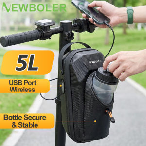 NEWBOLER | Quick Release 5L EVA Electric Scooter Bag Accessories Electric Vehicle Bag With USB Port Waterproof Scooter Front Bag Bike Bag