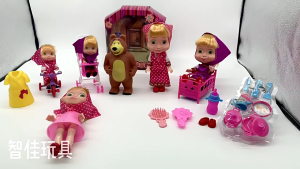 6.5นิ้วคลาสสิกมาช่าและหมีตุ๊กตาของเล่นการ์ตูนสีชมพูตุ๊กตาเด็กเสียงเคลือบอะนิเมะหมีของเล่นของขวัญวันเกิด