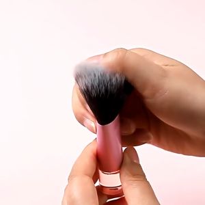 10Pcs Pink Mini Makeup Brush Set with Brush Pack Full Set Loose Powder Eyeshadow Brush Travel Convenient Pack