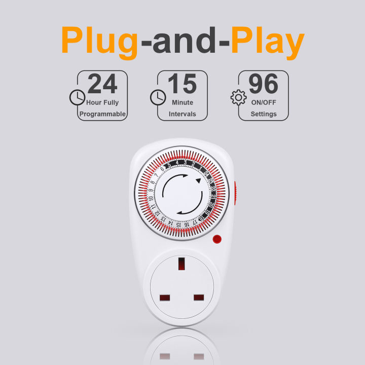 Mechanical Indoor Timer Socket Switch,24 Hour Programmable Energy ...