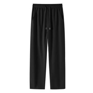 Baleno | Baleno Mens Ice Silk Straight Leg Pants Breathable Quick Dry Lightweight Summer Casual Trousers Polyester Fiber Straight Cut