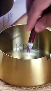 KIYO Asbak Stainless Tempat Mangkok Bulat Bahan Premium Tebal