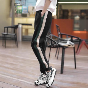 กางเกงวอร์มผู้หญิงเอวยางยืดทรงหลวมขากว้าง ทรงหลวม กางเกงขายาวทรงสเก็ตบอร์ด ทรงลำลอง สไตล์ฮาราจูกุ ฤดูใบไม้ร่วง 2024