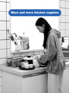 <𝙇𝙖𝙯𝙈𝙖𝙡𝙡> Kitchen Cabinet Rack Kitchen Storage Rack With Doors Rak Dapur Utility Shelf Home Kitchen Rack