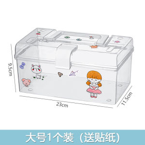 Portable Transparent Storage Box Simple Ins Style Student Dormitory Dustproof Multi-functional Medicine Box Desktop Organizer