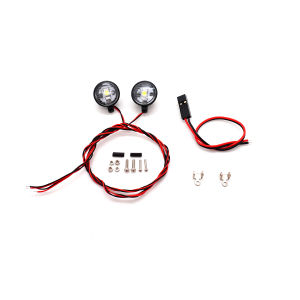 15mm 12mm LED Lights Plastic Light Housing with Adjustable Metal Bracket White and Yellow Light Colors for RC Car Upgrade Parts