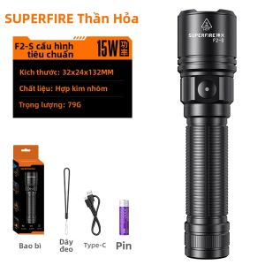SUPERFIRE | Đèn Pin LED Sáng Có Thể Phóng Đại Sạc Lại Mini