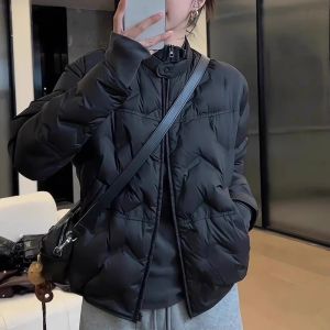 Shalldoer | Autumn Winter Stand Collar Long Sleeve Short Style Light and Warm Premium Feather Padded Jacket