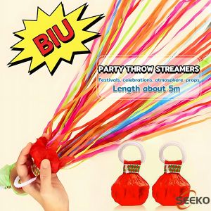 Seeko Party Hand Throwing Confetti Poppers Wedding Birthday Throw Streamers