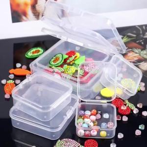 Mini Plastic Box Rectangular Box Transparent Box Packing Box Storage Box Dustproof Solid Strong Jewelry Storage Case Container