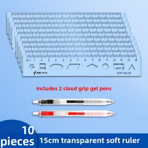 Flexible Transparent Multifunction Ruler 20cm