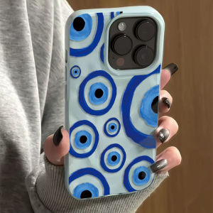 Retro Blue Eye Design TPU Phone Case For iPhone 17 16 15 14 11 13 12 Pro Max 17 Air Shockproof Cover For iPhone 15 14 16 Plus