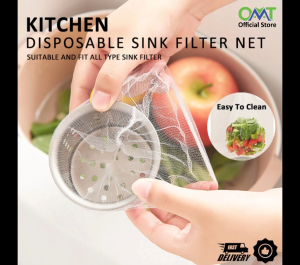 100pcs Disposable Kitchen Sink Filter Strainer Anti-blocking Nets Water Sink Food Waste Garbage Mesh Strainer Basket Bag