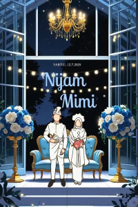 Kad Kahwin Design 62 | Digital | Aqiqah | Pertunangan | Lain-lain | Tema Biru
