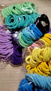 Combo 50 dây thun cột tóc nhiều màu đơn giản giá rẻ dễ thương M108