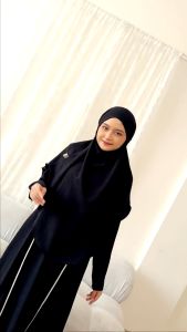 Faheera Abaya Set French Khimar Wanita Gamis Syari Umroh (Abaya List set Hijab) By Umnawear