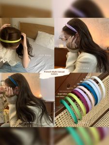 Silk Satin Narrow Bandeau Headband Womens Outdoor Face Wash Versatile Hair Clip Hair Accessories Headwear Fashionable Hairband