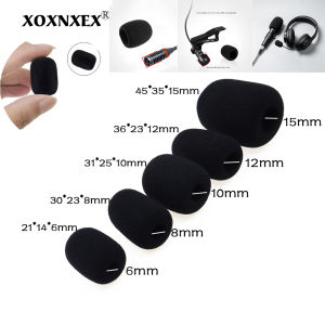 10PCS Black Microphone Dedicated Set Headset Replacement Foam Headset Mic Cover Microphone Windscreen Headset Sponge