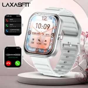 laxasfit | LAXASFIT New Smart Watch with Voice Calling Mens Health Monitoring Smart Notifications Voice Assistant Womens Smartwatch Gift