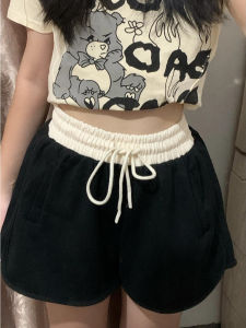 Quần Short Thể Thao Màu Trơn Thiết Kế Mỹ Cho Nữ Mùa Hè 2025 Quần Ống Rộng Dáng Chữ a Đa Năng Thường Ngày Quần Áo Làm Việc