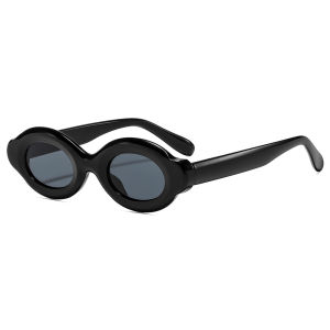 Bubble Bold Frame Designer Women Oval Sunglasses Color Patchwork Fashion Casual Travel Sun Shades