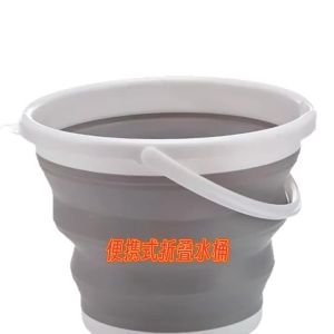 Xô Silicon Thân Thiện Với Môi Trường Nhiều Kích Cỡ Có Thể Thu Gọn Di Động Gấp Gọn Được Có Tay Cầm Và Móc Dùng Cho Cắm Trại Câu Cá Rửa Xe